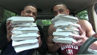 Taco Bell 10 Mexican Pizza Challenge hodgetwins [upl. by Papagena]