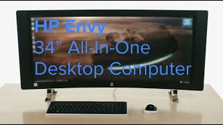 HP ENVY Black Curved AllInOne Desktop Computer 34A010  Overview [upl. by Aisayt556]