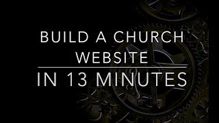 How to Build a Church Website in 13 Minutes with Finalweb 20 [upl. by Nairret]