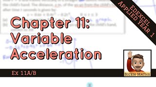 Variable Acceleration 1 • Intro amp Differentiation • Mech1 Ex11AB • 🚀 [upl. by Allyson]