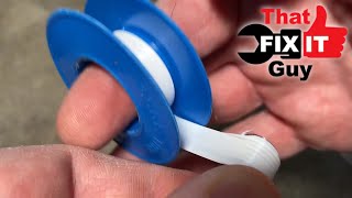 Plumber shows how to apply teflon tape and thread sealant [upl. by Miza]