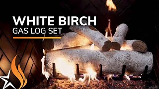 White Birch Vented Gas Logs  Designer Series  Real Fyre [upl. by Aileen519]