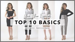 10 WORKWEAR ESSENTIALS Every Woman Needs to Own  How to Start Your First Work Wardrobe  Miss Louie [upl. by Namielus]