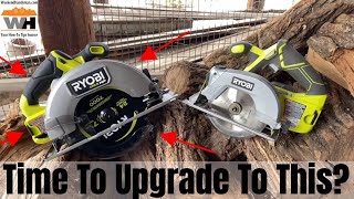 Upgrade Your Ryobi 18 Volt Circular Saw ONE HP Brushless 725quot VS 55quot Cordless Circular Saw [upl. by Kentiggerma]