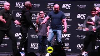 UFC 263 Figueiredo Shoves Brandon Moreno [upl. by Aratas]