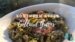 EASY SOUTHERN STYLE COLLARD GREENS  BEGINNER FRIENDLY RECIPE [upl. by Theone620]