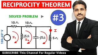 RECIPROCITY THEOREM SOLVED PROBLEM 3 IN HINDI [upl. by Ttekcirc]