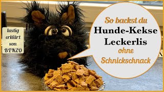 Hundekekse Leckerlis selber machen lustig erklärt  Rezept  Handpuppe BENZO 1 [upl. by Immaj666]