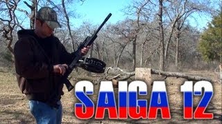 Saiga 12 shotgun 30 round drum Alliance Armament 12 gauge [upl. by Gnilrets]