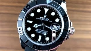 Rolex YachtMaster 42 Oysterflex Review  Ref 226659  White Gold amp Black Dial Masterpiece [upl. by Oine]