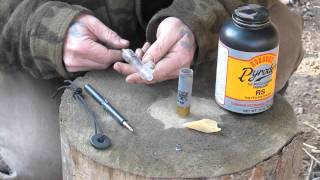 Reloading 12GA with Pyrodex Black Powder in the Field [upl. by Olemrac322]