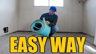 Removing Carpet The EASY WAY [upl. by Devaney]