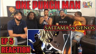 SAITAMA vs GENOS ONE PUNCH MAN EPISODE 5 REACTIONREVIEW [upl. by Hanas]