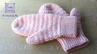 Easy Crochet Mittens Pattern For Beginners [upl. by Yaras694]