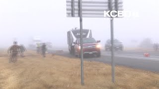 VIDEO Tractortrailer crashes just feet from Texas news camera in Lubbock County [upl. by Naloj]