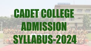 Cadet College Admission 2024 New Syllabus [upl. by Layney]