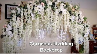 DIY 10 ft Wedding Floral DecorPhoto Backdrop [upl. by Sato]