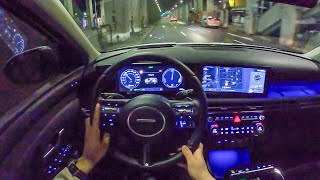 The New 2025 Hyundai Tucson Hybrid POV Night Drive [upl. by Waers]