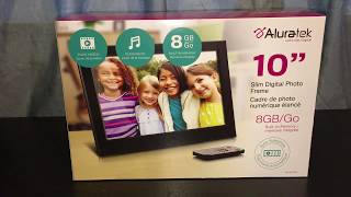 Aluratek 101 inch LCD Digital Photo Frame ASDMPF09 062019 [upl. by Gilmer]