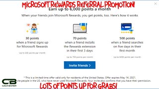 Microsoft Rewards Referral Promotion  Earn Up To 6000 Rewards Points per Month [upl. by Natalia]