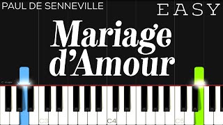 Mariage d’Amour ChopinSpring Waltz  EASY Piano Tutorial [upl. by Dow]