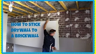 How To Direct Stick Plasterboard Over A Brickwall  Dot And Dab [upl. by Latsryk695]