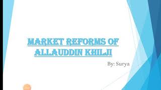 Market Reforms of Allauddin khilji [upl. by Leontine]