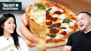 Trendy Vs Traditional Pizza • Tasty [upl. by Saimon]