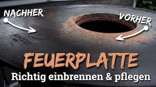 Feuerplatte richtig einbrennen und Rost entfernen  AZK Fail [upl. by Eire]