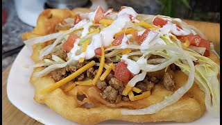 FRY BREAD  How To Make Fry Bread  Navajo Tacos Recipe Idea [upl. by Arata327]