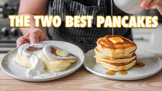 Perfect Homemade Pancakes Japanese Soufflé Vs American Style [upl. by Isaak]