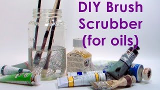 DIY brush cleaning jar for oil paintbrushes [upl. by Aggappera]