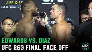 Nate Diaz vs Leon Edwards Final Face Off for UFC 263 [upl. by Nnoj]