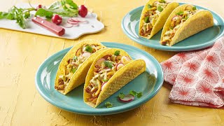 Easy Shredded Chicken Tacos Recipe  Old El Paso [upl. by Hnil]