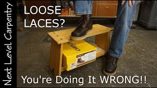 How to Tie Workboot Laces so they STAY Tied [upl. by Press]