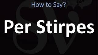 How to Pronounce Per Stirpes CORRECTLY [upl. by Weston484]