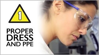 Proper Dress and PPE  Lab Safety Video Part 1 [upl. by Anileve]