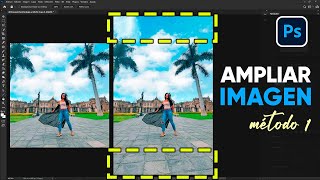 Photoshop Ampliar  extender una foto  Método 1 [upl. by Lacombe]