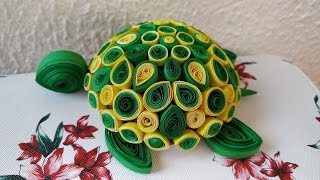 COMO HACER UNA TORTUGA DE FILIGRANA 🐢  TORTUGA DE PAPEL  QUILLING TURTLE [upl. by Agueda611]