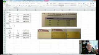 Expected Portfolio Return on Excel [upl. by Georgiana]