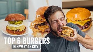 Top 6 MUST EAT Burgers in NYC  Jeremy Jacobowitz [upl. by Nylirej]