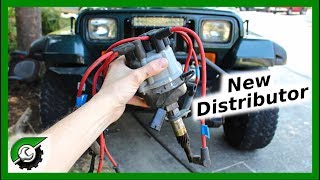 Jeep Wrangler Distributor Replacement [upl. by Idnahs631]