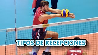 DISTINTOS TIPOS DE RECEPCIONES EN VOLEIBOL 🏐 [upl. by Viviyan]