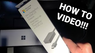 How to setup Microsoft Surface Mini Display port to HDMI 20 Adapter [upl. by Uase492]