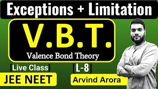 Coordination Compounds  VBT Exception cases  Limitation  L8  Live session by Arvind Arora [upl. by Reena]