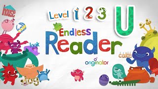 Endless Reader Letter U  Sight Words UNDER UP UPON US USE  Originator Games [upl. by Uhp]