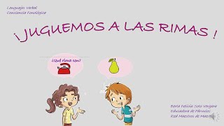 RIMAS PARA NIÑOS Y NIÑAS CONCIENCIA FONOLÓGICA [upl. by Aihsilef]