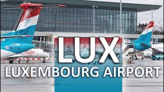 Luxembourg Airport  Landing amp Takeoff and Terminals A amp B [upl. by Karmen]