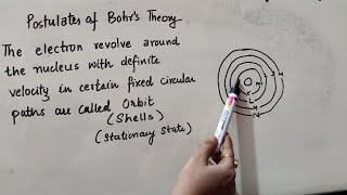 Postulates of Bohrs theory  Class 11 Chemistry Structure of Atom Chapter 2 Part 1 [upl. by Riccio]