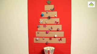 Cómo hacer un árbol de Navidad con madera  LEROY MERLIN [upl. by Ynafets]